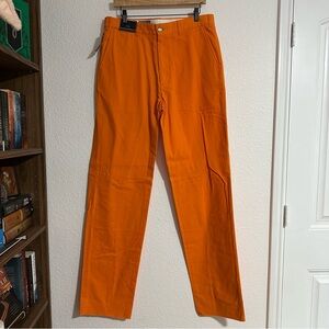 Pennington & Bailes Stadium Pants Orange Khakis 34 Selvage Hem Tennessee Gameday
